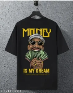 Black Modern Skull Streetwear Aesthetic T-Shirt